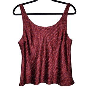 Vintage Victoria's Secret Red Black Camisole Sleep Tank size Medium